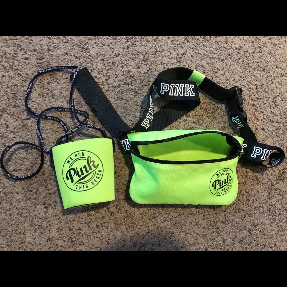 ❤️ Pink Fanny Pack with matching Koozie
